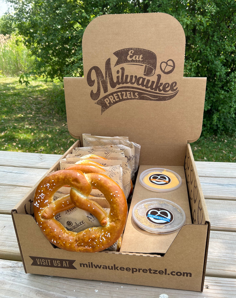 Catering Pick-Up At Milwaukee Pretzel Co.  - 12 5oz Twists and Dips Ready to Eat