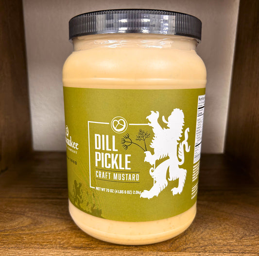 Milwaukee Pretzel Company Dill Pickle Mustard 1/2 Gallon