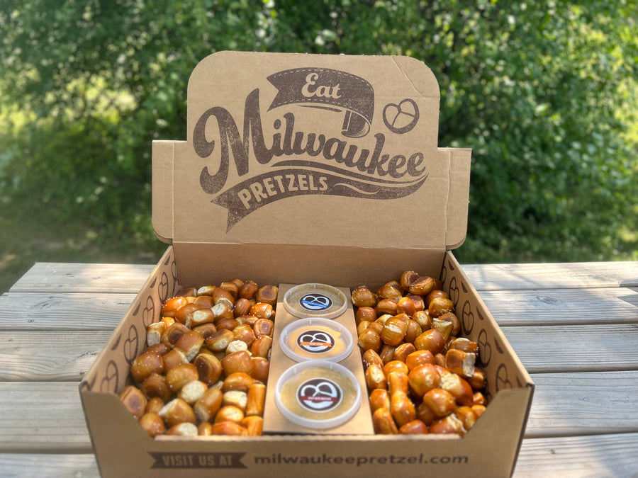 Catering Pick-Up At Milwaukee Pretzel Co.  - 200 Pretzel Bites and Dips Ready to Eat