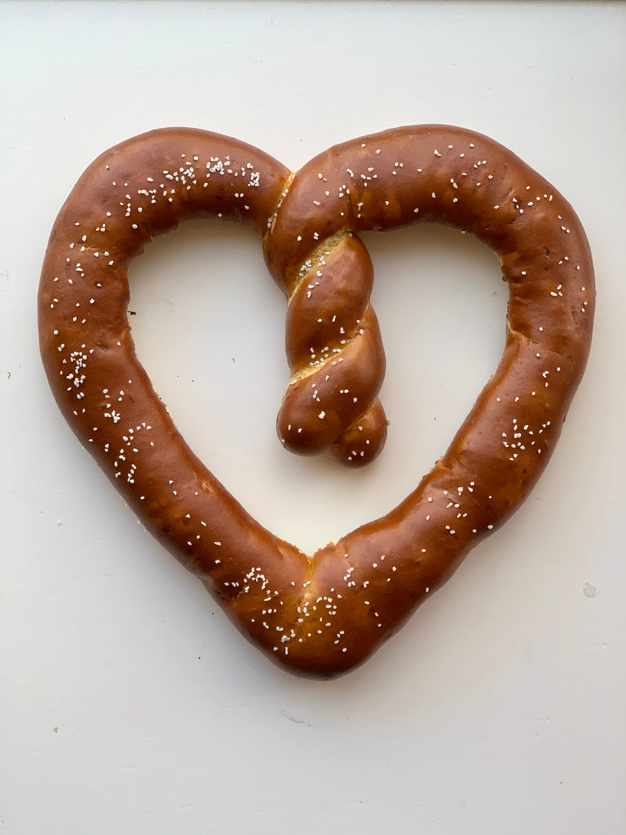 Heart Shaped Bavarian Soft Pretzel