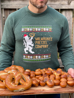 Ugly Christmas Sweatshirt Bavarian Soft Pretzel Gift Box